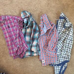 4 Toddler Boys Dress Shirts Size 18 Months